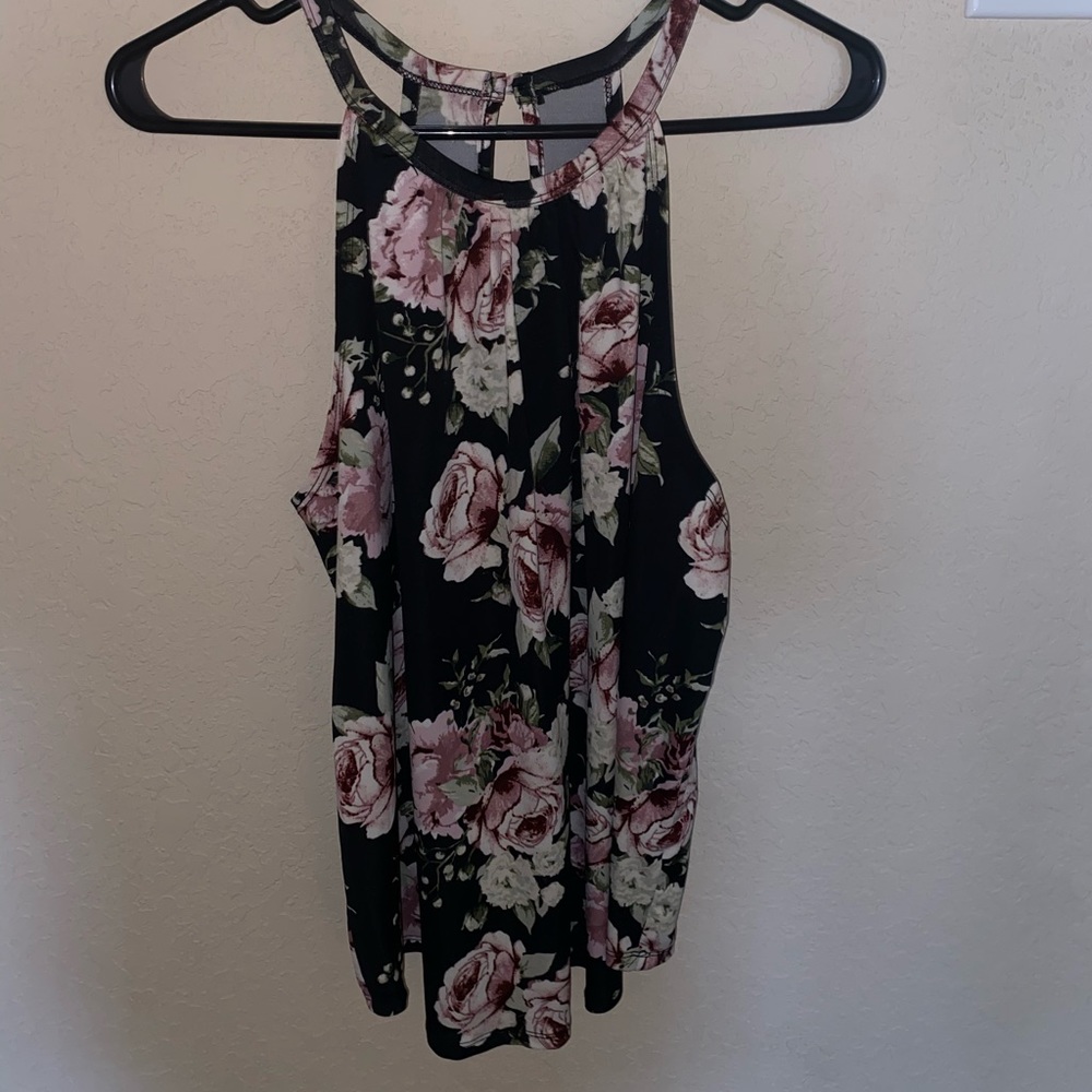 Floral haulter top